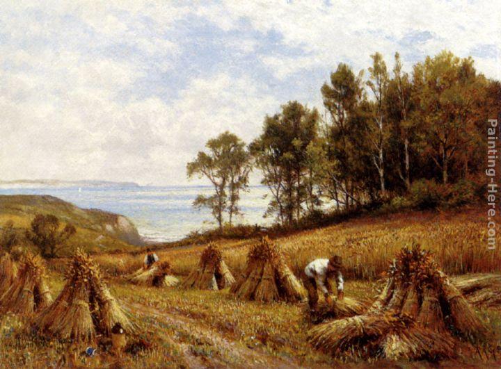 Alfred Glendening In The Cornfields, Near Luccombe, Isle Of Wight